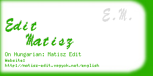 edit matisz business card